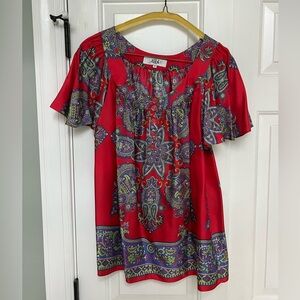 Red tibi New York shirt size S